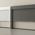 White And Dark Gray Wall Mounted Roller Shutters For Modern Home Exterior