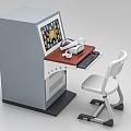 computer desk 3d model