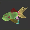 Dark Colored Fish With Large Eyes And Detailed Scales On Dark Background
