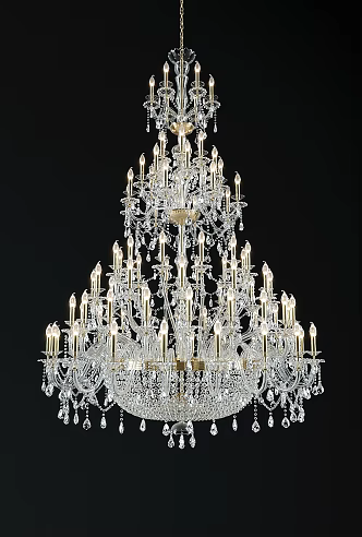 European-style crystal chandelier 3d model