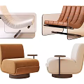 Modern Single Sofa Designs With Different Colors And Minimalist Stylish Frames 3d model