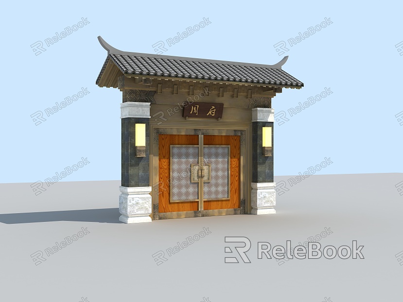 Chinese Gate Patio Door model