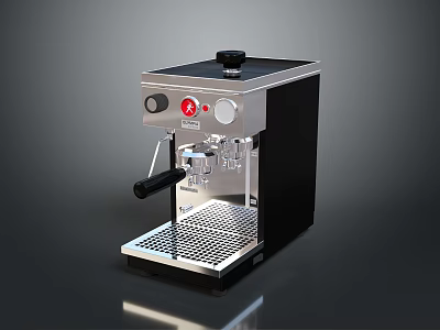 Modern Stainless Steel Espresso Machine With User Friendly Controls And Black Finish 3d model
