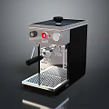 Modern Stainless Steel Espresso Machine With User Friendly Controls And Black Finish