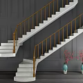 Modern Staircase Designs With Wooden Metal Railings White Steps And Gray Walls