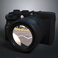 3D Rendered Black Computer Webcam With High Definition Lens And Road Scene