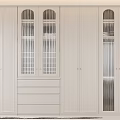 Modern White Wardrobe Interior Design With Glass Doors Lattice Panels And Drawers