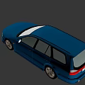Blue JDM Sport Wagon With Black Rims And Modified Sporty Body Design