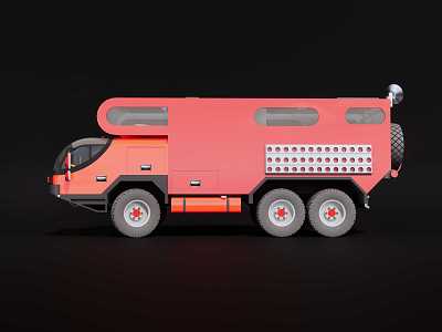 RV Truck Off Road RV Camping Truck 3d model