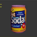 Refreshing 100% Unsweetened Diet Soda With 0 Calories New Beverage Can