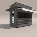 Modern Compact Convenience Store With Display Screen Scenic Image And Self Service Buttons 3d model