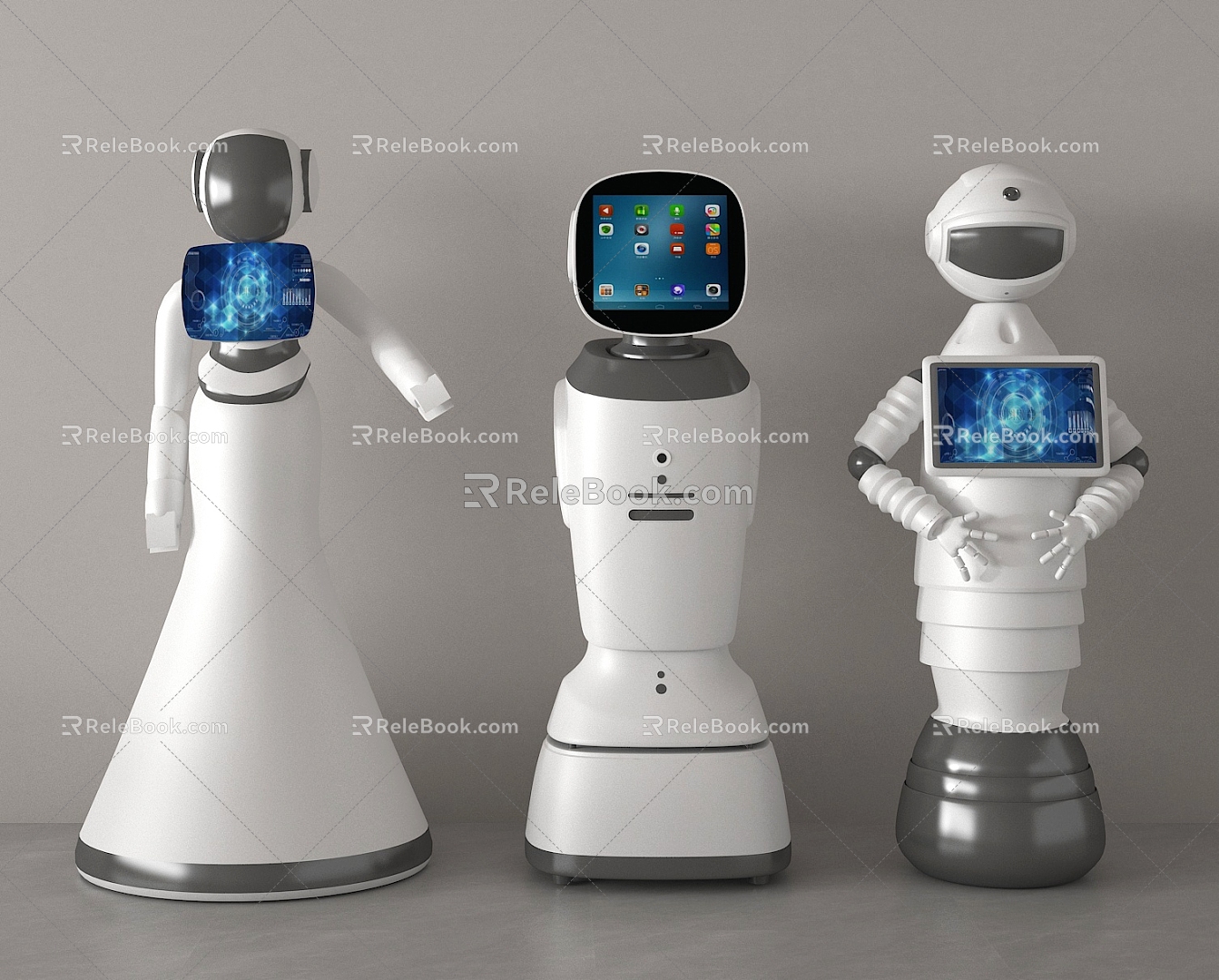 Artificial intelligence robot ai robot guide robot 3d model