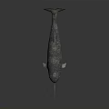 Narwhal Marine Animal With Long Spiral Tusk On Dark Background With Reflection