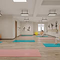 Modern Fitness Studio Interior With Workout Equipment And Relaxation Chair