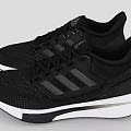 Adidas Black Athletic Sneakers Featuring Mesh Upper Three Stripes And White Sole
