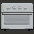 Modern Stainless Steel Countertop Kitchen Oven With Knob Controls And Glass Door Design