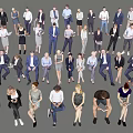 modern character combination 3d model
