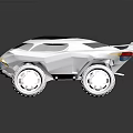 Futuristic Utility Vehicle Design With Large Tires And Sleek Body