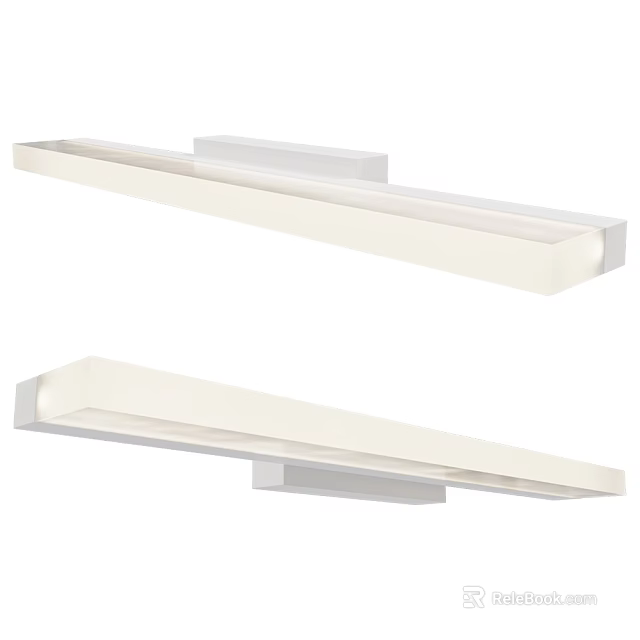 Modern White Linear Wall Sconces With Sleek Design For Interior Lighting 3d model 