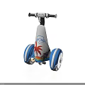 Kids Three Wheeled Scooter With Palm Tree Design And Blue White Wheels