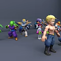Game and Movie Characters with Diverse Poses Colorful Outfits and Unique Designs