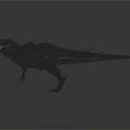 Detailed Fierce Dinosaur Model With Spiked Body And Sharp Teeth Design