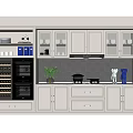 Elegant Modern Kitchen Interior With White Cabinets Black Countertop And Appliances
