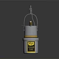 Metal Daily Electrical Appliance With Handle And Yellow Label Simple Design