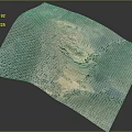 Aerial View Of Natural Terrain With Green Vegetation And Rolling Hills