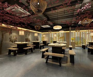 New Chinese Hot Pot Shop 3d model
