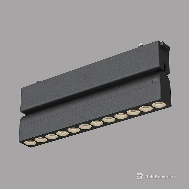 LED Downlights and Spotlights Black Linear Design Multiple Lamps Ceiling Lighting Fixture 3d model 