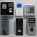 Modern clock-in machine Attendance machine 3d model