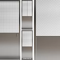Modern Swing Door With Metal Frame And Mesh Panel Design For Interior Spaces 3d model