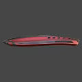Futuristic Red Black Spaceship With Aerodynamic Design And Blue Windows X28