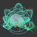 Mystical Female Character With White Hair And Blue Crescent Orbs Surrounded By Flying Insects