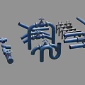 Piping Modular Piping 3d model