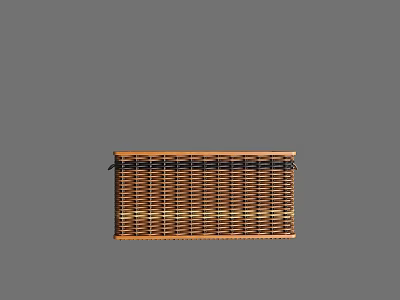 Brown Woven Partition with Grid Pattern for Home Interior Decoration 3d model