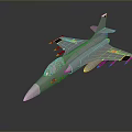 3D Rendered Military Fighter Jet Model With Gray Body And Attached Missiles