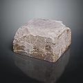 Natural Stone Block With Wooden Texture And Rough Natural Surface For Decor Projects
