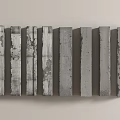 Modern Cement Columns Concrete Columns Stone Columns Industrial Wind Damaged Columns Old Columns 3d model