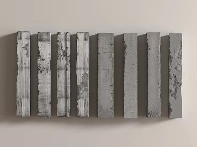 Modern Cement Columns Concrete Columns Stone Columns Industrial Wind Damaged Columns Old Columns 3d model