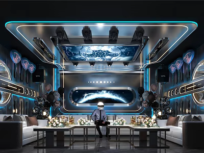 KTV KTV Room KTV Box Space Capsule KTV Science and Technology KTV 3d model