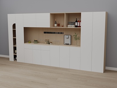 Tea Cabinet Wardrobe Cabinet 3d model