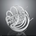 Transparent Plastic Circular Loop Structure With Multiple Connectors And Tubes