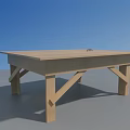 Industrial Equipment Heavy Duty Wooden Workbench Featuring Sturdy Support Structure And Flat Platform