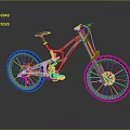 Modern Mountain Bike With Suspension Fork Large Tires And Aluminum Frame Design