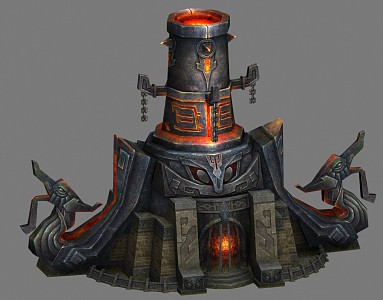 Chinese-style furnace fireplace iron furnace cast sword furnace alchemy furnace fairy furnace melting furnace flame 3d model