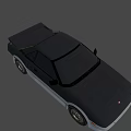 Classic Black Silver Two Door Sports Car Featuring Sleek Body And Alloy Wheels