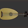 Lutte lute lute lute dret string instrument 3d model