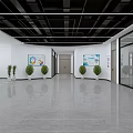 Modern Public Office Space Interior With Desk Area Green Plants And Sofa Seating